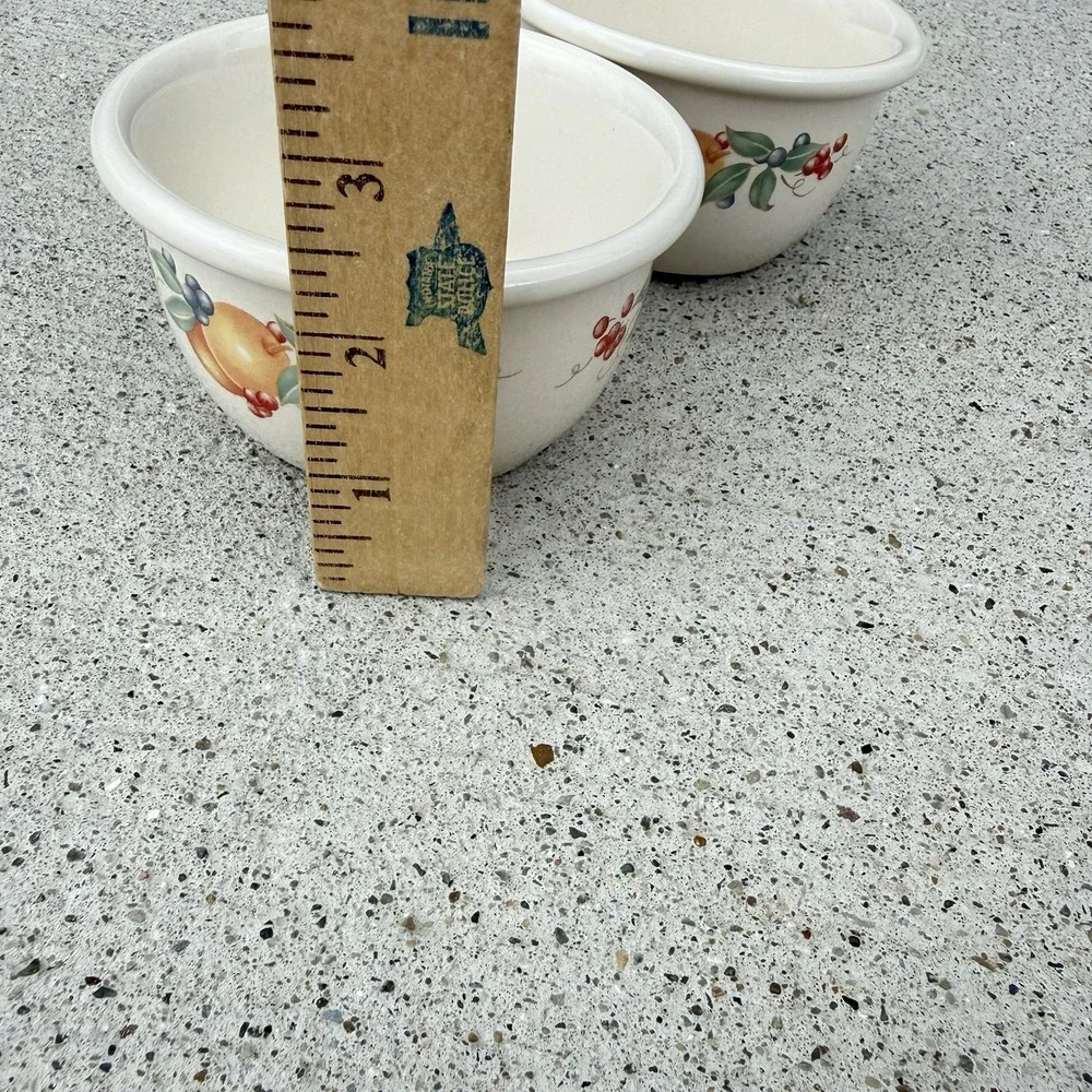 Corelle Coordinates Chutney Fruit Berry Stoneware Bowls Set 2 7 oz Vintage Y2K